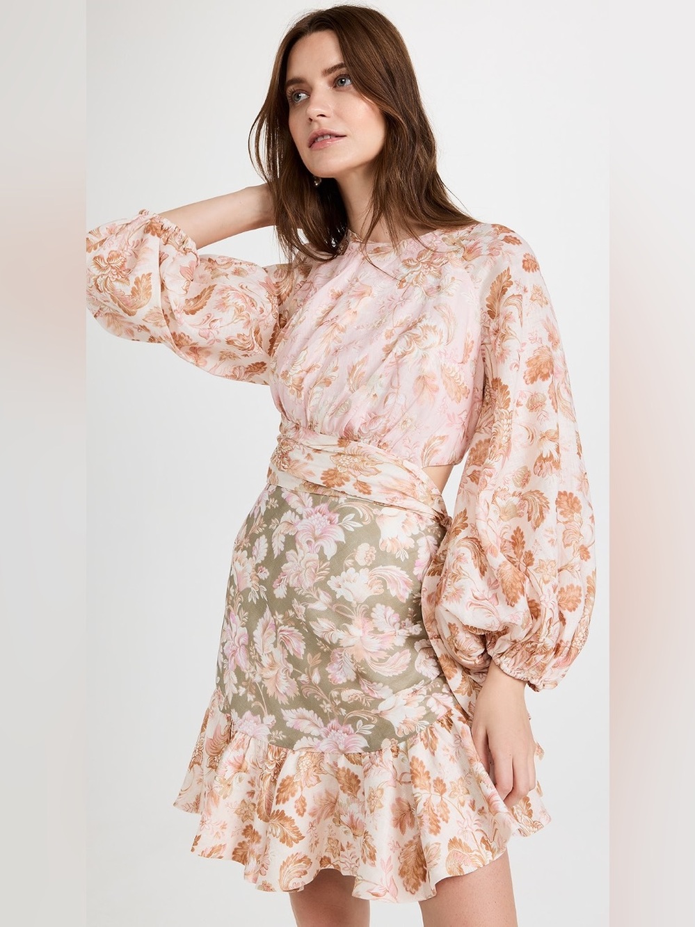 Zimmermann Lyre Wrap Billow Mini Dress size 0 NWT
